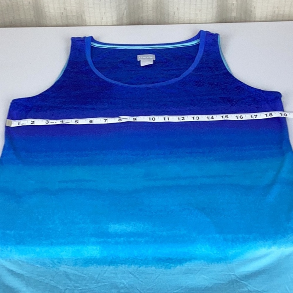 Chico’s Woman’s Size 1 Ombré Tank Top. - Picture 7 of 9